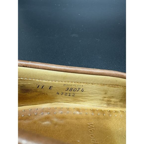 VTG Allen Edmonds Men Black Brown Leather Woodstock Loafers Sz 11 E Quiet Luxury
